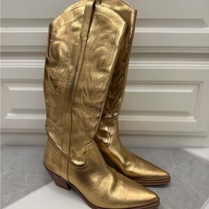 Gold Cowboy Boots